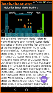 Guide for Super Mario Brothers screenshot