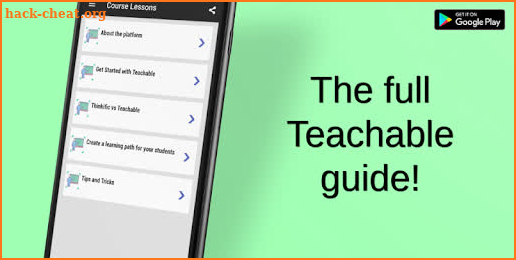 Guide for Teachable - Learn How To Create a Course screenshot