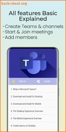 Guide for Teams : meetings and classes screenshot