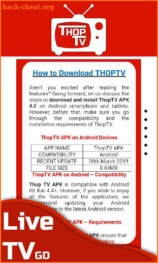 Guide for THOPTV Live TV Tips of Thop TV Firestick screenshot