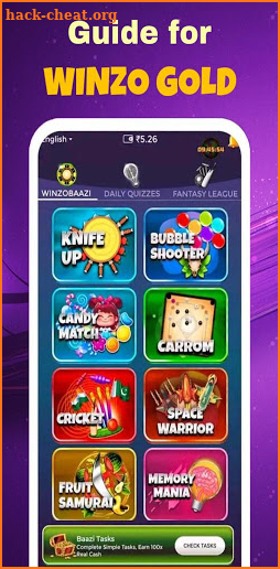 Guide for Winzo Games : Earn Money for Winzo Games screenshot