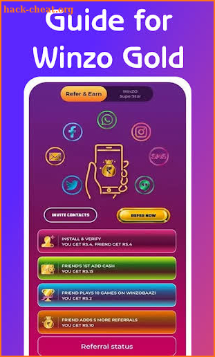 Guide For Winzo Gold : Daily Earn Money WinRewards screenshot