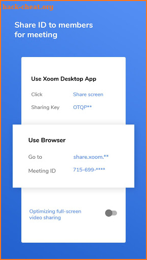 Guide for Xoom Meeting - Secure Online Meeting Tip screenshot