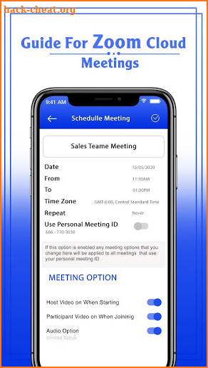 Guide for Zoom Video Meetings screenshot