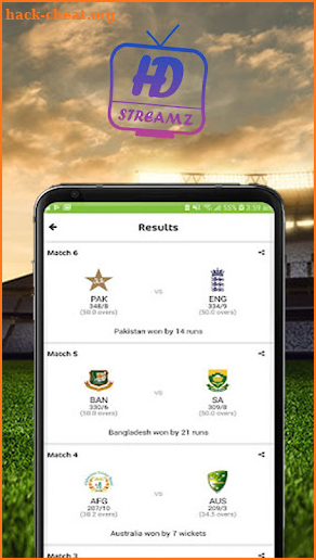 Guide : HD Streamz TV Cricket screenshot