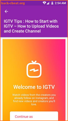 Guide IGTV : Basic Usage and Tutorial IGTV screenshot