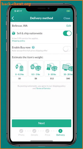 Guide OfferUp buy & sell tips - OfferUp shipping screenshot