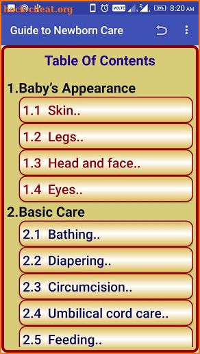 Guide to Newborn Care screenshot