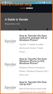 Guide Xender File transfer for Free screenshot