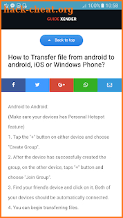 Guide Xender File transfer for Free screenshot
