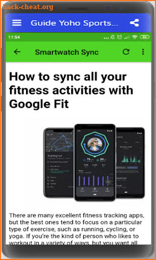 Guide Yoho Sports Smartwatch screenshot