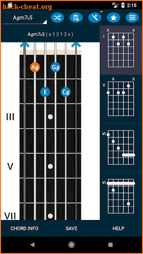 Guitar Chords Database - 2000+ chord charts screenshot