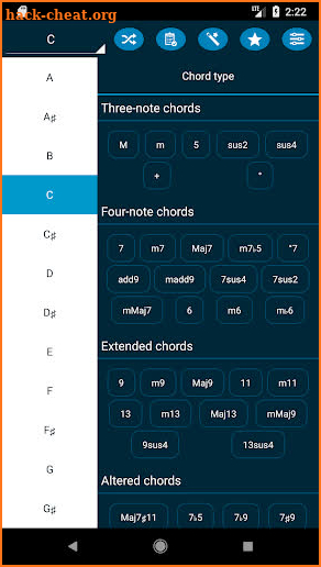 Guitar Chords Database - 2000+ chord charts screenshot