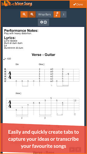 Guitar Notepad - Tab Editor screenshot