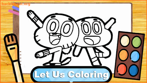 Gumball and Darwin Coloring Game screenshot