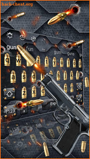 Gun and Bullet Keyboard Theme screenshot