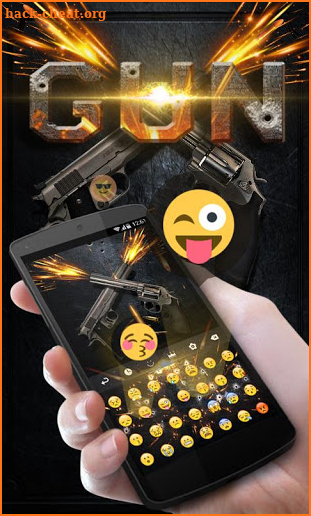 Gun GO Keyboard Theme & Emoji screenshot