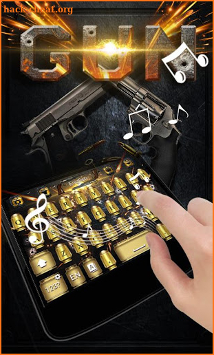 Gun GO Keyboard Theme & Emoji screenshot