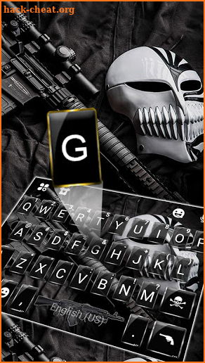 Gun Skull Mask Keyboard Theme screenshot