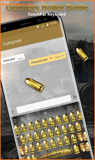 Gunnery Bullet Battle Keyboard Theme screenshot