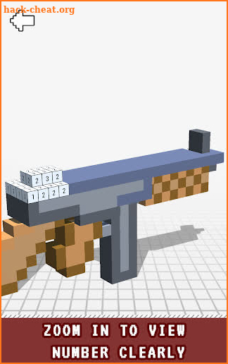 Guns 3D Color by Number - Weapons Voxel Coloring screenshot