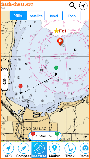Guntersville Lake Offline GPS Nautical charts screenshot