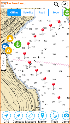 Guntersville Lake Offline GPS Nautical charts screenshot