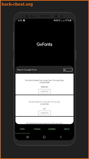 GxFonts - Custom fonts for Samsung Galaxy screenshot
