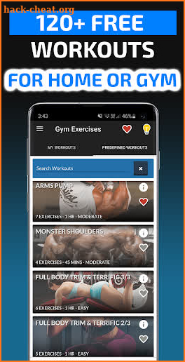 Gym Exercises & Workouts screenshot