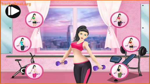 Gym Fitness princess game screenshot