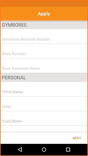 Gymboree Visa screenshot