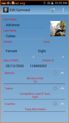 Gymnast Companion screenshot
