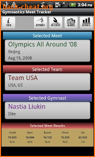 Gymnastics Meet Tracker screenshot