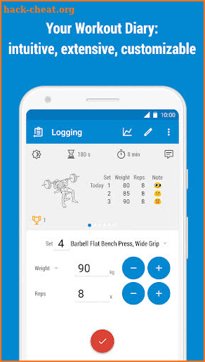 GymRun Workout Log & Fitness Tracker screenshot
