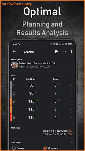 GymUp - workout notebook screenshot
