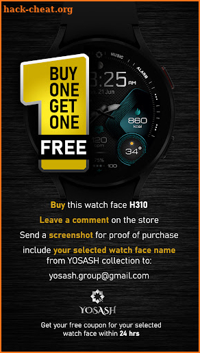 H310 Watch Face - YOSASH screenshot