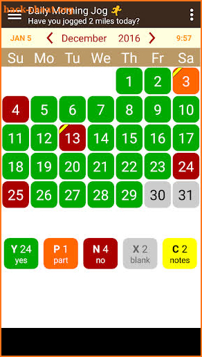 Habit Calendar : Easy Tracker for Habit Streaks. screenshot