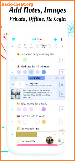 HabitYou - Unlimited Free Habit Tracker & Journal screenshot