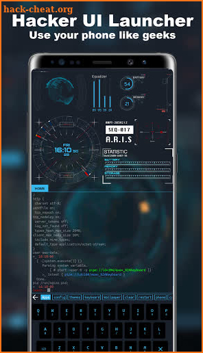 Hacker HUD Launcher screenshot