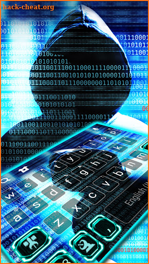 Hacker Matrix Keyboard Background screenshot