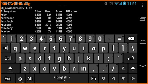 Hacker's Keyboard screenshot