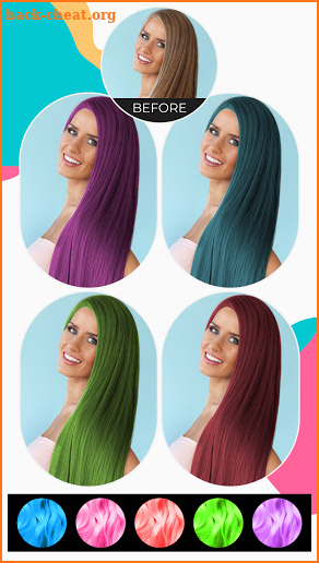 Hair Color Changer Editor screenshot