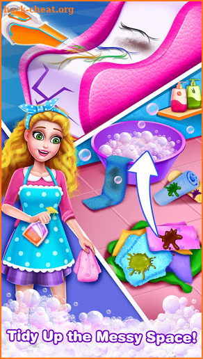 Hair Salon House Clean up – Girl Clean Game screenshot
