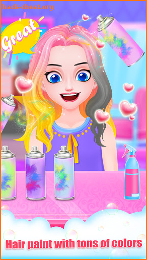 Hair Salon - Paint Rainbow Hair screenshot