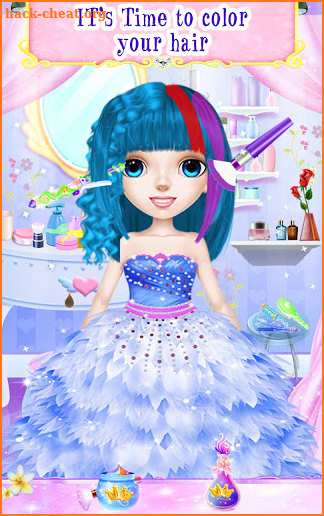 Hair Saloon Color by Number - Girls Fashion Games screenshot