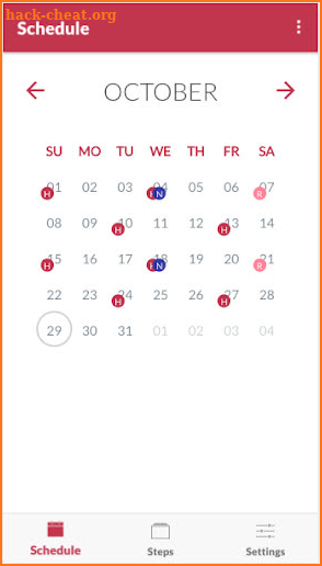 Hair Schedule screenshot