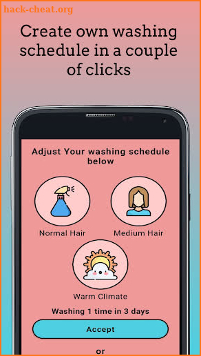 Hair Washing Schedule screenshot