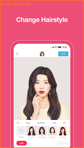 Hairfit - k-pop hairstyle simulator screenshot