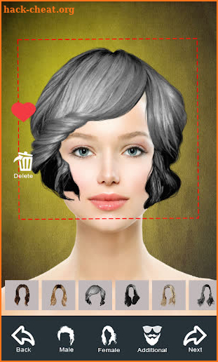 Hairstyle Changer app, virtual makeover women, men screenshot