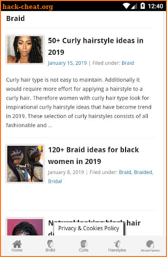 Hairstyle For Black Women screenshot